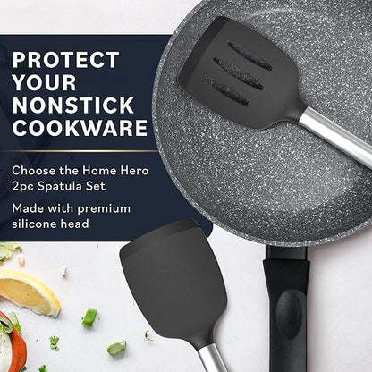 Home Hero Silicone Spatula Set - Black - LaureenChung