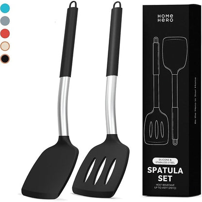 Home Hero Silicone Spatula Set - Black - LaureenChung